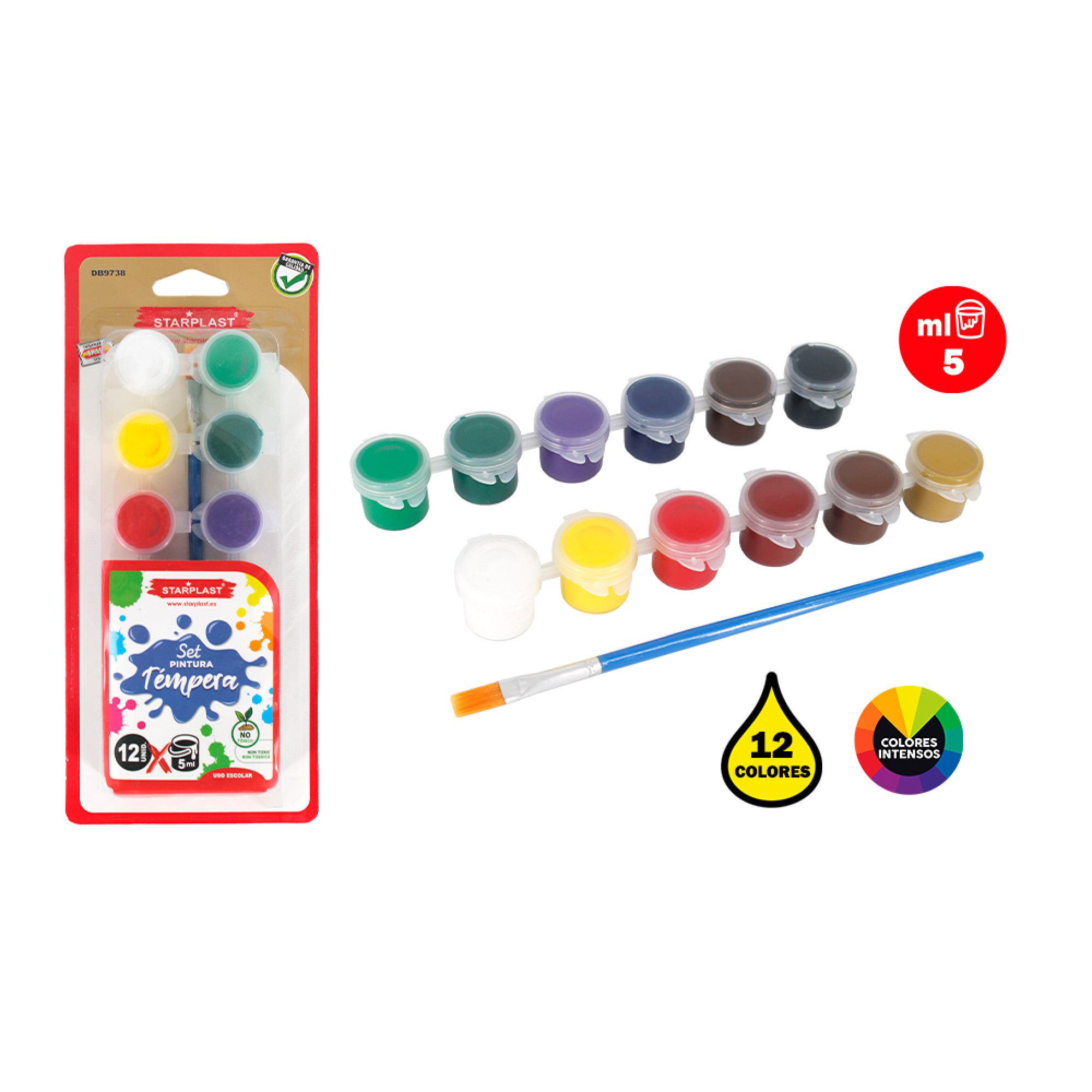 Tempera paint bottles